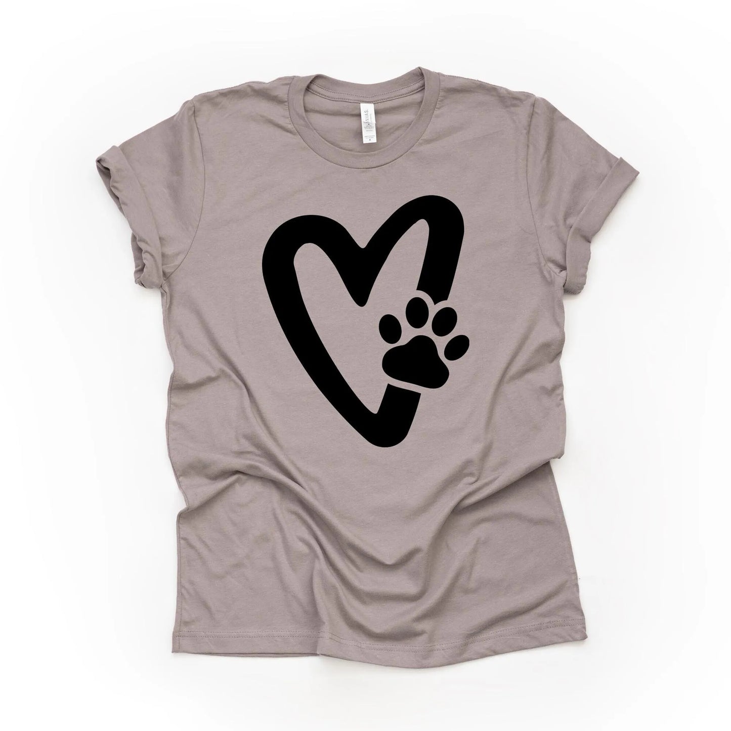 Valentine'S Day T Shirt Cute Heart With Paw Animal Lover Dog Valentine Design Premium Unisex 3 Color Choices Plus Tee